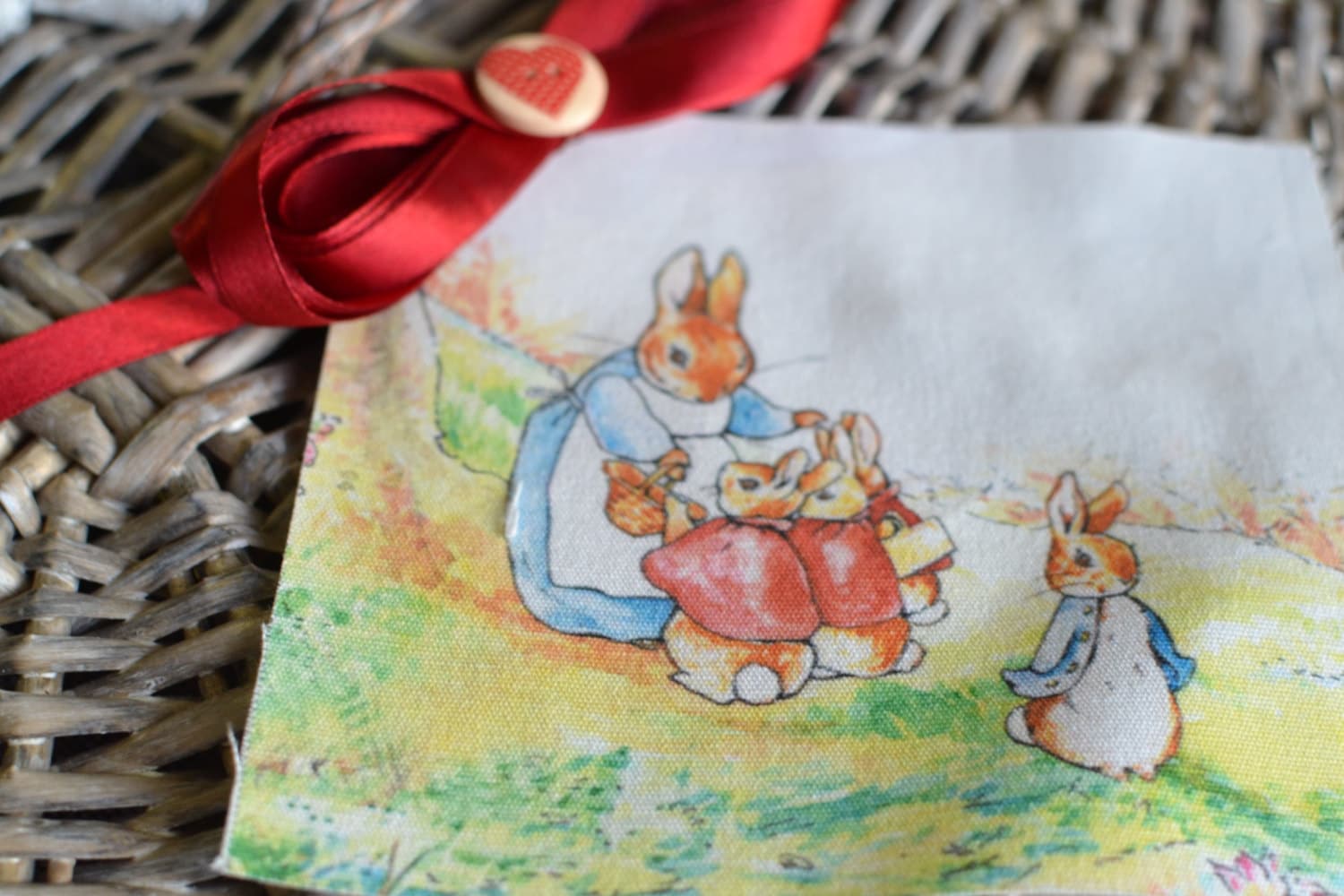 Osterhase, Peter Kaninchen Stoffapplikation, Beatrix Töpferstoff, Perter Kaninchen-Kinderzimmer von SixthCraft