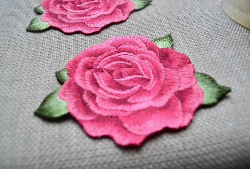 Rose Gestickte Aufnäher Applikation, Sewg, Patch, Rosa Junk Journaling, Scrapbooking, Patch von SixthCraft