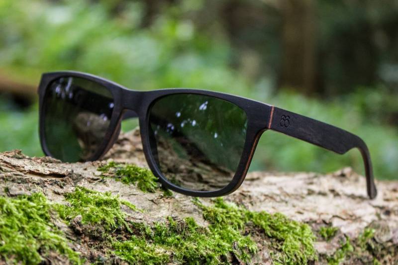 Premium Holz Sonnenbrille | Polarisiert Ebenholz Herren & Damen Umweltfreundlich Nachhaltige Brillen Wayfarer Stil Geschenk Sixtysix von SixtySixCo