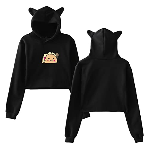 SiyaTom Twenty4tim Crop Cat Ear Hoodies Cute Harajuku Sweatshirt Kawaii Fashion Pullover für Frauen von SiyaTom