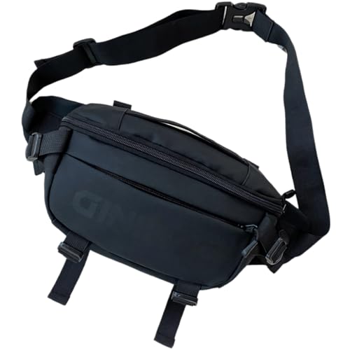 Siyecioa Sling Chest Crossbody Bag, Wasserdicht Schultertasche, Sling Bag Rucksack Brusttasche Groß, Backpack für Männer und Frauen, Outdoor-Sportarten Wandern, Reisen usw (Schwarz) von Siyecioa