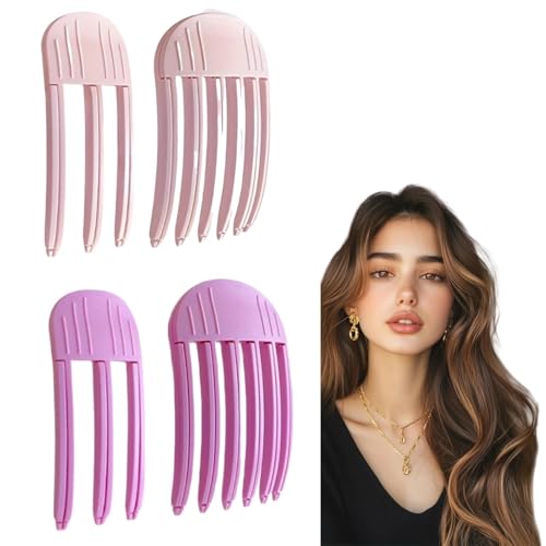 Volumen-Haarspangen für flauschigen Pony, Volumenclip für Haaransatz, windformender Stylingkamm, Haarwurzel-Hebe-Clips, hohes Kronenvolumen-Werkzeug-Set, spurlose Haarwurzel-Lockenwickler für Männer von Siyinzu