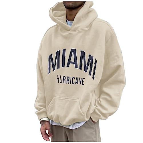 Sizoer Kapuzenpullover Männer Miami Brief Druck Pullover Hoodie Herren Crewneck Baggy Sweatshirt Langarm Kapuzenpulli Mit Tasche Kordelzug Herbst Winter Warmer Hoodie Sportlicher Pullover Sweatshirt Sizoer Kapuzenpullover Männer Miami Brief Druck Pullover Hoodie Herren Crewneck Baggy Sweatshirt Langarm Kapuzenpulli Mit Tasche Kordelzug Herbst Winter Warmer Hoodie Sportlicher Pullover Sweatshirt von Sizoer