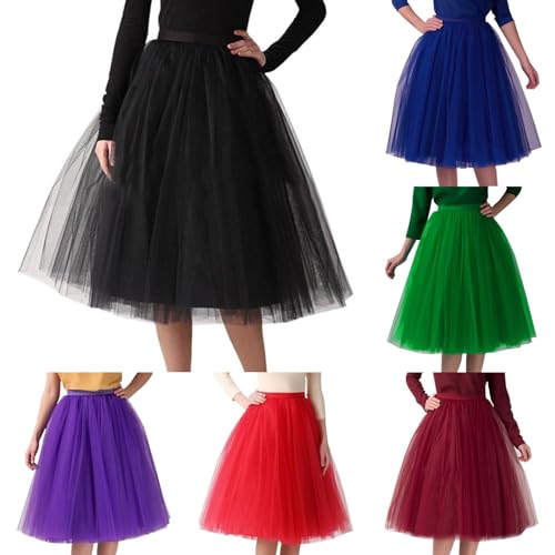 Sizoer Lederrock Damen Schwarz Kostüm Fasching Maxi Jeansrock Lang Weißer Tüllrock Glitzer Regenbogen Led Faschingskostüme Lustige von Sizoer