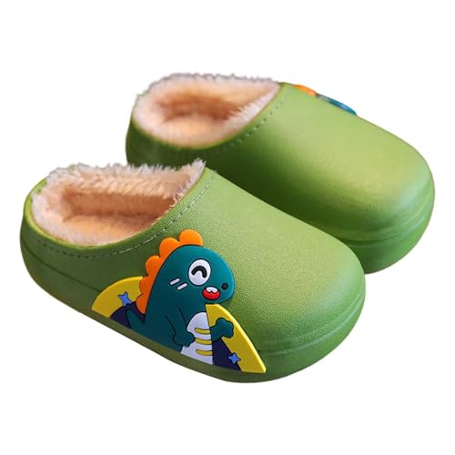 Sizoer Mädchen Hausschuhe Jungen Plüsch Pantoffeln Warm Filzpantoffeln mit Cartoon-Motiven Weich Leichte Rutschfeste Hüttenschuhe Slippers Flauschige Hausschuhe für Drinnen und Draußen von Sizoer