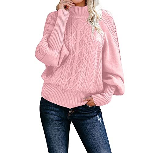 Sizoer Strick Pullover Dame Langarm O Ausschnitt Druck Sweater Punk Basic Pullover Elegant Pulli Sweatshirt Leichte Strickpullover Langarmshirt Modern Oversize Pullover Damen Groß Für Dicke von Sizoer