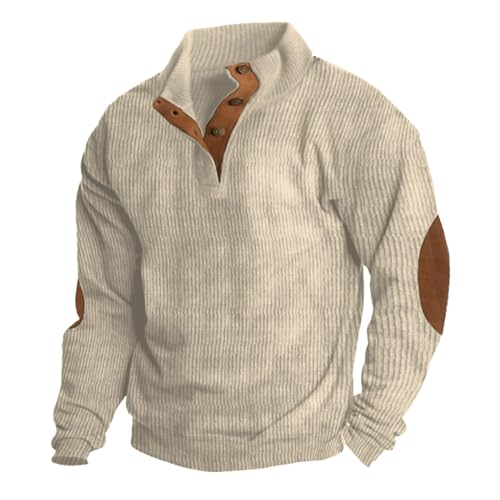 Sizoer Sweatshirt Herren Ohne Kapuze Casual Cord Pullovers Stehkragen Button Classic Sweater Herbst Winter Casual Pulli Langarm Funktionsshirt Winterpullover Streetwear Pullover Sweatshirts Sizoer Sweatshirt Herren Ohne Kapuze Casual Cord Pullovers Stehkragen Button Classic Sweater Herbst Winter Casual Pulli Langarm Funktionsshirt Winterpullover Streetwear Pullover Sweatshirts von Sizoer