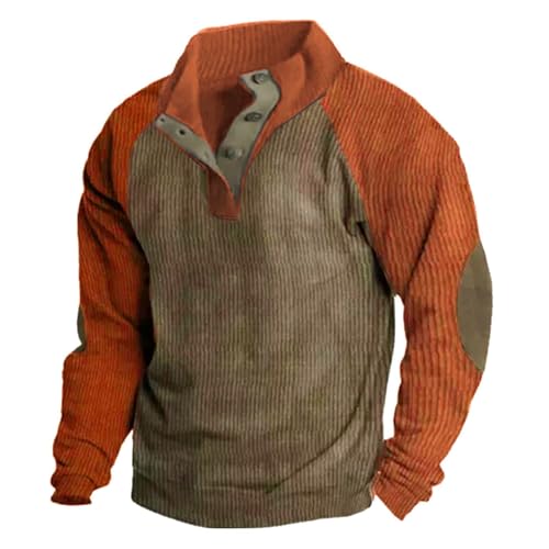 Sizoer Sweatshirt Herren Ohne Kapuze Casual Cord Pullovers Stehkragen Button Classic Sweater Herbst Winter Casual Pulli Langarm Funktionsshirt Winterpullover Streetwear Pullover Sweatshirts Sizoer Sweatshirt Herren Ohne Kapuze Casual Cord Pullovers Stehkragen Button Classic Sweater Herbst Winter Casual Pulli Langarm Funktionsshirt Winterpullover Streetwear Pullover Sweatshirts von Sizoer