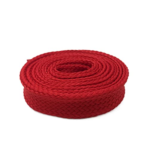 1,8cm 0,7 '' Fat Shoelaces für Lady Woman Heavy Duty Schnürsenkel Sneaker Flach Breite Schuhe Strings, 133 Red, 120cm von Sjzwt