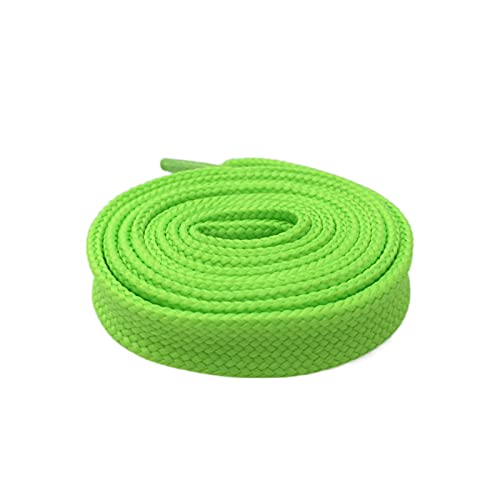 1,8cm 0,7 '' Fat Shoelaces für Lady Woman Heavy Duty Schnürsenkel Sneaker Flach Breite Schuhe Strings, 137fluorescein Grün, 120cm von Sjzwt