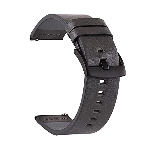 Damen Herren Uhrenarmbänder echtes Leder Uhrenarmbänder 18-24mm Strap, Schwarz-dunkelgrau, 22mm Damen Herren Uhrenarmbänder echtes Leder Uhrenarmbänder 18-24mm Strap, Schwarz-dunkelgrau, 22mm von Sjzwt