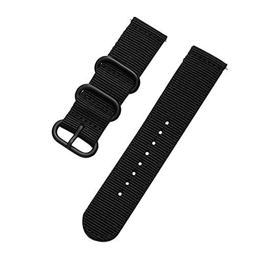 Nylon Uhrenarmband 20mm 22mm Uhrenarmband Nylon NATO Armband, Schwarz, 18mm von Sjzwt