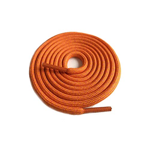 Schnürsenkel Multi Color Zwei tonte Shoestring Farbige Kinder-Sport-Schuh-Spitze-Runde Seil Bootlace, 35Orange Gelb Oran, 100cm von Sjzwt