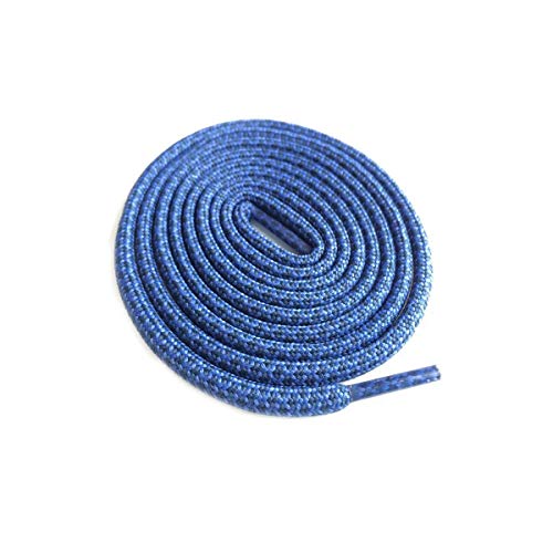 Schnürsenkel Multi Color Zwei tonte Shoestring Farbige Kinder-Sport-Schuh-Spitze-Runde Seil Bootlace, 39DarkBlue Lightblue, 100cm von Sjzwt