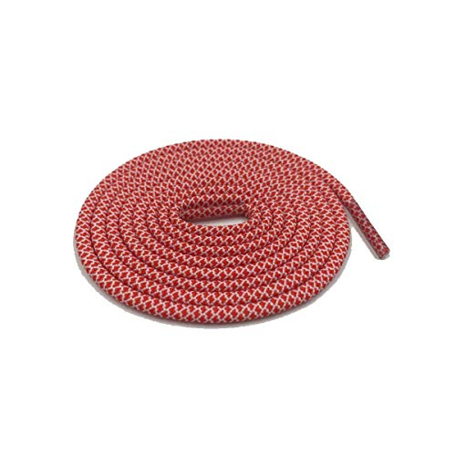 Schnürsenkel Multi Color Zwei tonte Shoestring Farbige Kinder-Sport-Schuh-Spitze-Runde Seil Bootlace, 54, Rot, Weiß, 150cm von Sjzwt