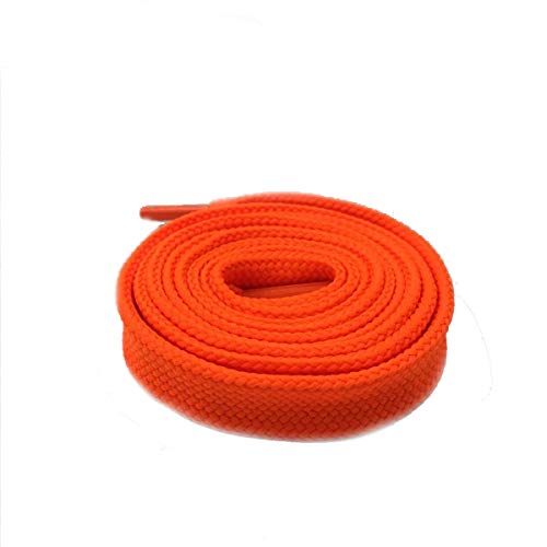 Schnürsenkel Sneaker Bunte Sportlich Wohnung Weit Shoess 1.8cm /0.7 '' Fat Shoelaces für Dame Woman, 136 Fluorescein rot, 150cm von Sjzwt