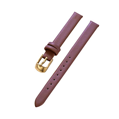 Sjzwt Armband Rindsleder Echtes Leder 8-22mm Glatt Damen Herren Uhrenarmband mit Werkzeug, Braunes Gold, 20mm. von Sjzwt