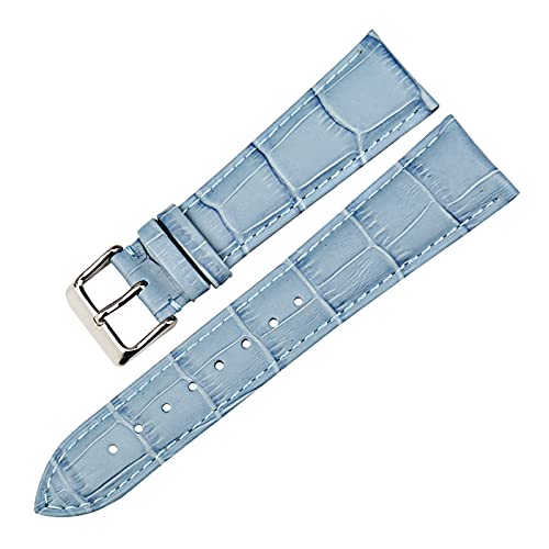 Sjzwt Frauen Uhrenarmbänder Uhrenzubehör 12-22mm Uhrenarmband echtes Leder-Uhrenarmband Grün, Blau, 12mm von Sjzwt