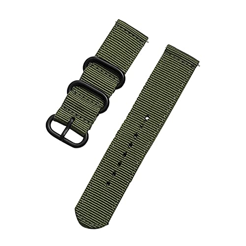 Sjzwt Nylon Uhrenarmband 20mm 22mm Uhrenarmband Nylon NATO Armband, Grün, 18mm von Sjzwt