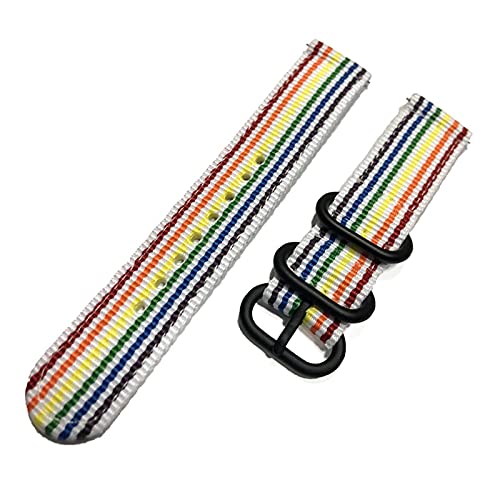 Sjzwt Nylon Uhrenarmband 20mm 22mm Uhrenarmband Nylon NATO Armband, bunt, 18mm von Sjzwt