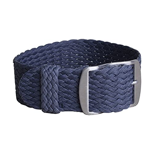 Uhrenarmband 14-22mm Solid Color Woven Nylon Uhrenarmbänder Armband Stoff gewebt Uhrenarmband Schnalle Gürtel, W08 Grau, 14mm von Sjzwt