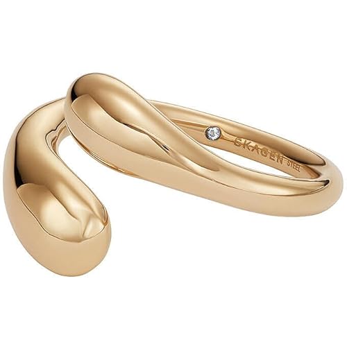 Skagen Damenring Liquid Metal überkreuzt Edelstahl goldfarben, SKJ1771710 von Skagen