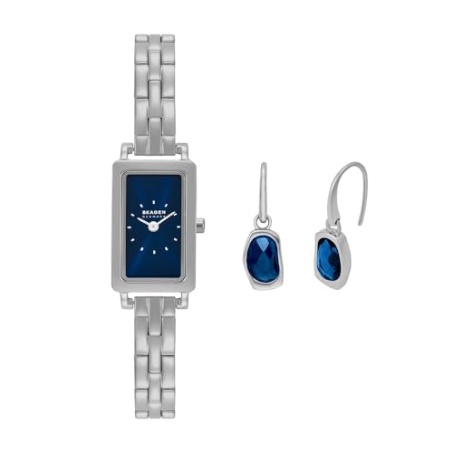 Skagen Damen Analog Quarz Uhr mit Edelstahl Armband SKW1157SET von Skagen