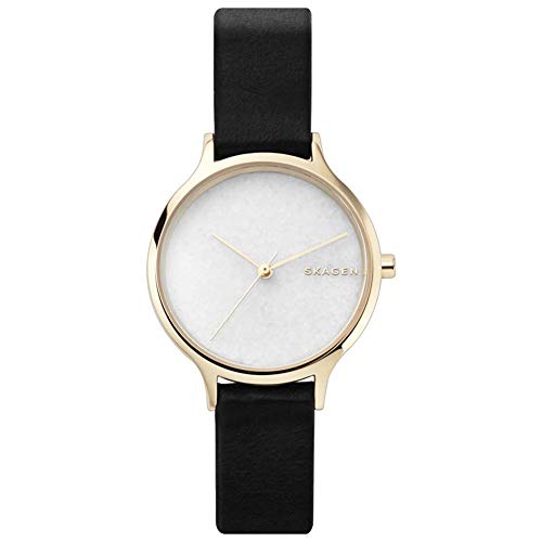 Skagen Damen Analog Quarz Uhr mit Leder Armband SKW2671 von Skagen