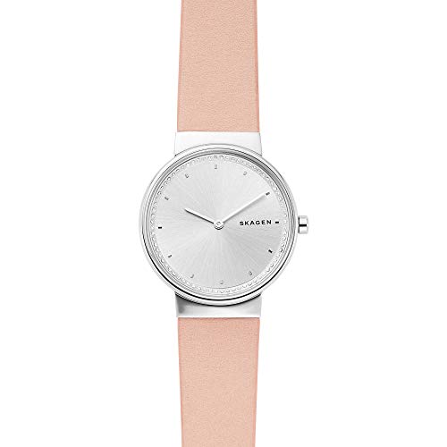 Skagen Damen Analog Quarz Uhr mit Leder Armband SKW2753 von Skagen