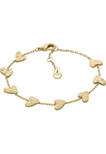 Skagen Damen Anja Hearts Goldfarbenes Messing Armband, SKJ5010710 Skagen Damen Anja Hearts Goldfarbenes Messing Armband, SKJ5010710 von Skagen