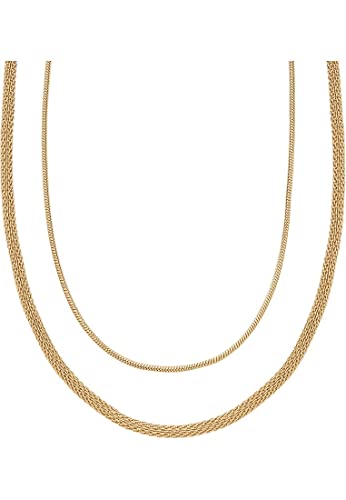 Skagen Halskette Für Frauen Merete, L: 457mm Gold-Edelstahl-Halskette, SKJ1600710 von Skagen