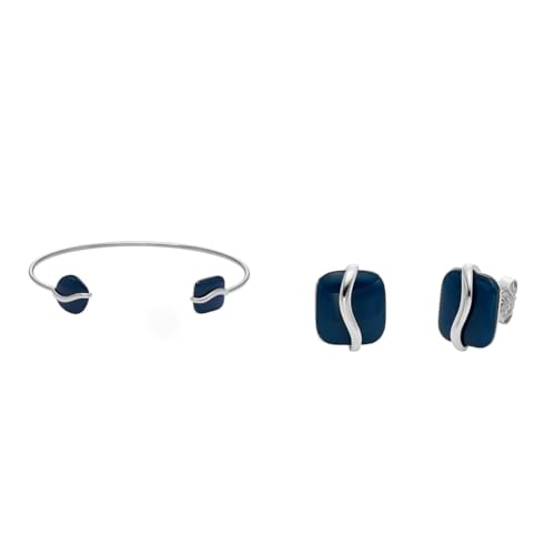 Skagen Damenarmband und Ohrringe Sofie Sea Glass, Silber Edelstahl, Set von Skagen