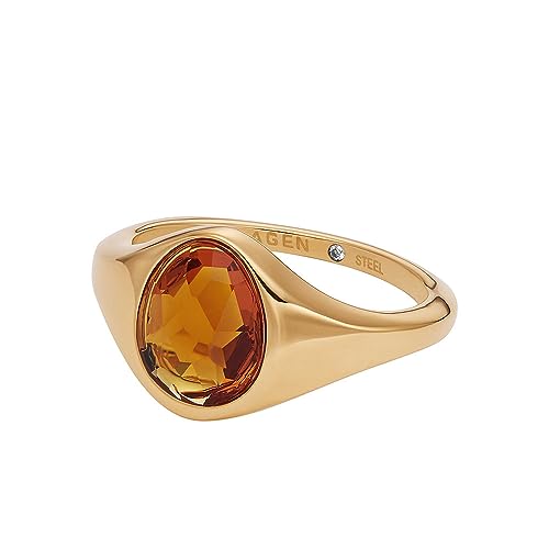 Skagen Damenring, Meerglas Honigglas Center Focal Ring Skagen Damenring, Meerglas Honigglas Center Focal Ring von Skagen