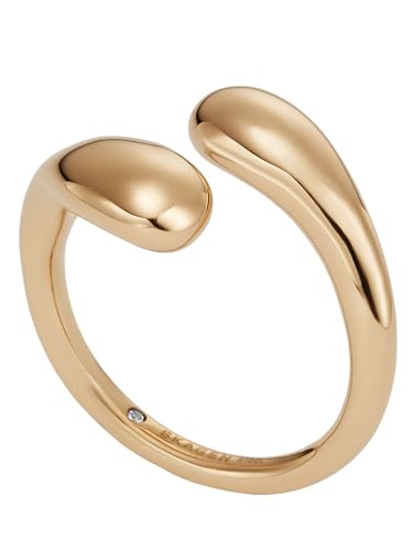 Skagen Damenring Liquid Metal überkreuzt Edelstahl goldfarben, SKJ1771710 von Skagen