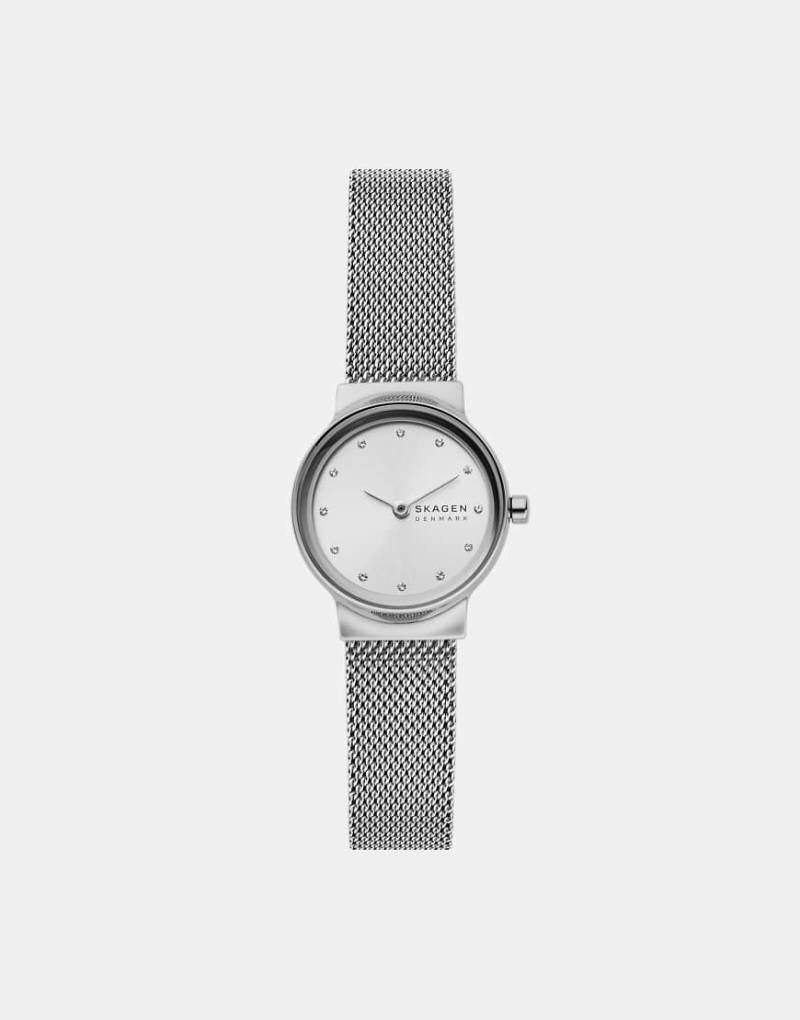 Skagen - Freja Lille - Damenarmbanduhr aus Edelstahl mit zwei Zeigern-Silber von Skagen