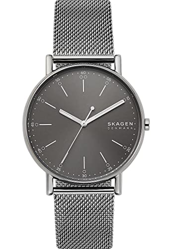 Skagen Signatur Herrenuhr, Quarz-Dreizeigerwerk mit Edelstahlarmband von Skagen