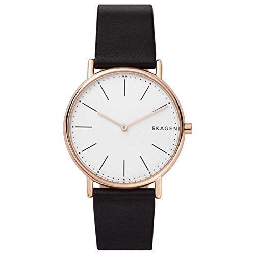 Skagen Herren Analog Quarz Uhr mit Leder Armband SKW6430 von Skagen