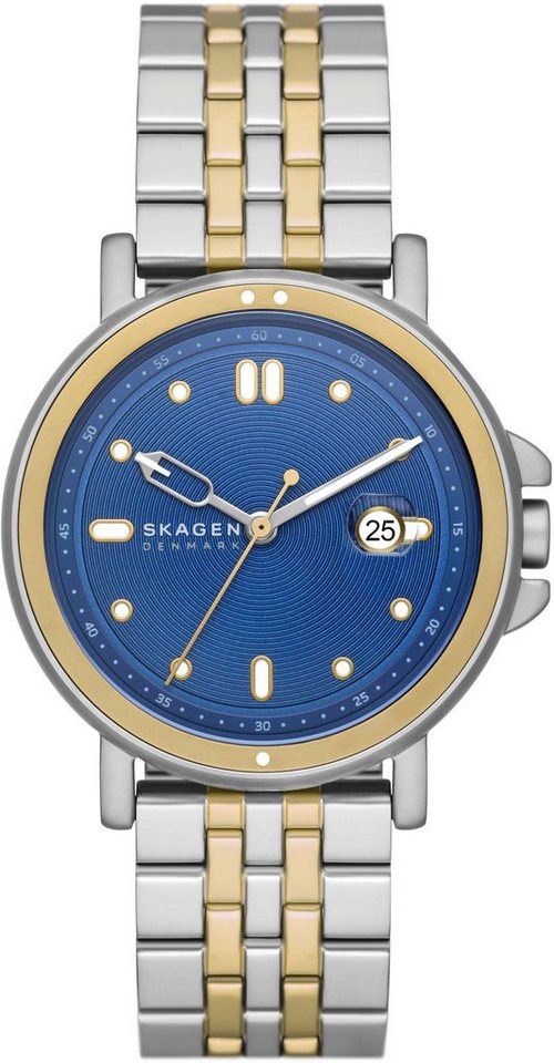SKAGEN Quarzuhr SIGNATUR SPORT SKW6921, Armbanduhr, Herrenuhr, Datum, analog, Edelstahlarmband von SKAGEN