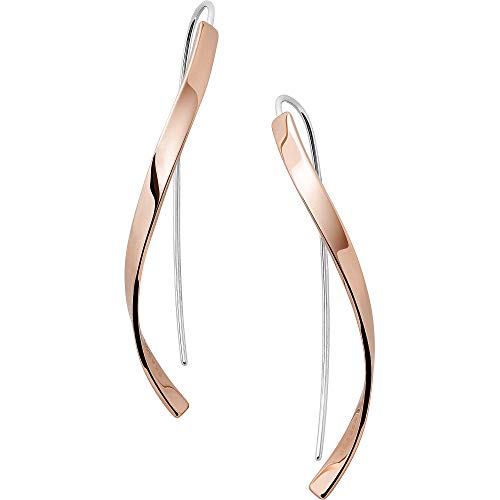 Skagen Damen Edelstahl Ohrringe mit Ohrbügelverschluss, Tropfenlänge: 50mm von Skagen