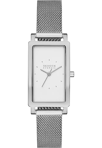 Skagen Damenuhr Hagen quarz/3 Zeiger Uhrwerk 22mm Gehäusegröße mit einem edelstahl mesh Armband SKW3096, Silber von Skagen