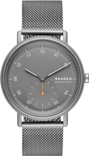 Skagen Herrenuhr Kuppel quarz/3 Zeiger Uhrwerk 44mm Gehäusegröße mit einem Edelstahlarmband SKW6891 von Skagen