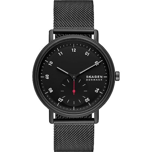 Skagen Herrenuhr Kuppel quarz/3 Zeiger Uhrwerk 44mm Gehäusegröße mit einem Edelstahlarmband SKW6892 von Skagen