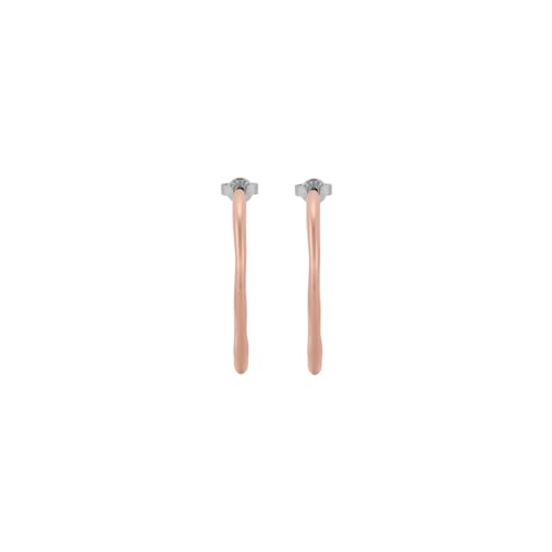 Skagen Women's Stainless Steel Push Back Earrings Rose Gold Tone mit Stein,6.6Lx6.6Wx2.5Hcm von Skagen