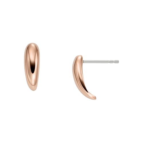 Skagen Women's Stainless Steel Push Back Earrings Rose Gold Tone mit Stein,6.6Lx6.6Wx2.5Hcm von Skagen