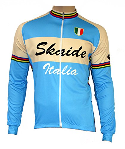 Skaide Radtrikot Italia Langarm Retro, Größe S bis 6XL (4XL) von Skaide