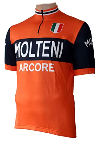 Skaide Radtrikot Molteni Retro Arcore Orange, Größe 4XL von Skaide