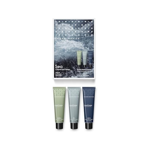 Skandinavisk Sea Geschenkset mit 3 Mini-Handcremes. FJORD, ØY 'Insel' und HAV 'Meer'. Vegane Formel, 30 ml x 3 von Skandinavisk