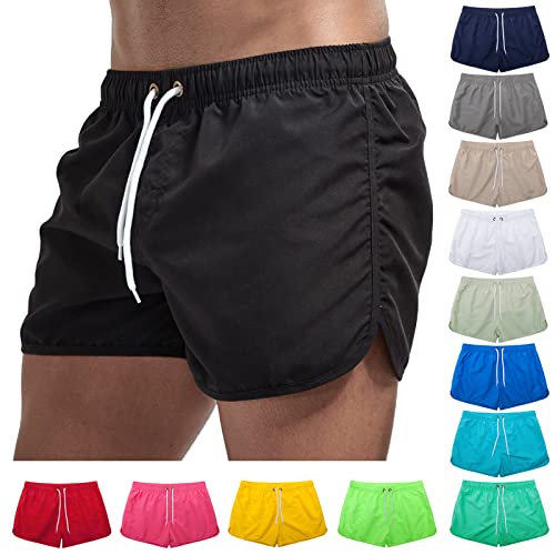 Badehose Herren Kurz Hosen Sommer Strandshorts Leicht Sport Shorts Schnelltrocknend Badeshorts Kurzen Strandhose Sporthose mit Tunnelzug Schwimmhose Boardshorts für Männer von Skang