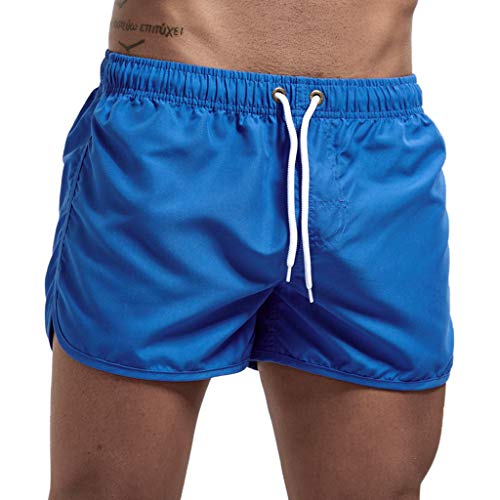 Badehose Herren Kurz Hosen Sommer Strandshorts Leicht Sport Shorts Schnelltrocknend Badeshorts Kurzen Strandhose Sporthose mit Tunnelzug Schwimmhose Boardshorts für Männer von Skang