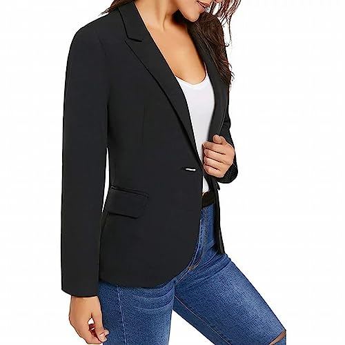 Blazer Damen Elegant Jacke Damen Herbst Business Outfit Cardigan Langarm Arbeit Büro Jacken Outwear Festlich Blazerjacke Mantel Casual Slim Fit Anzug Sakko von Skang